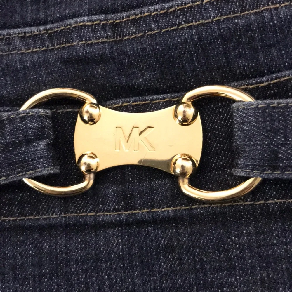 EUC Michael Kors Sz 10 x 32 mid rise dark‎ flare